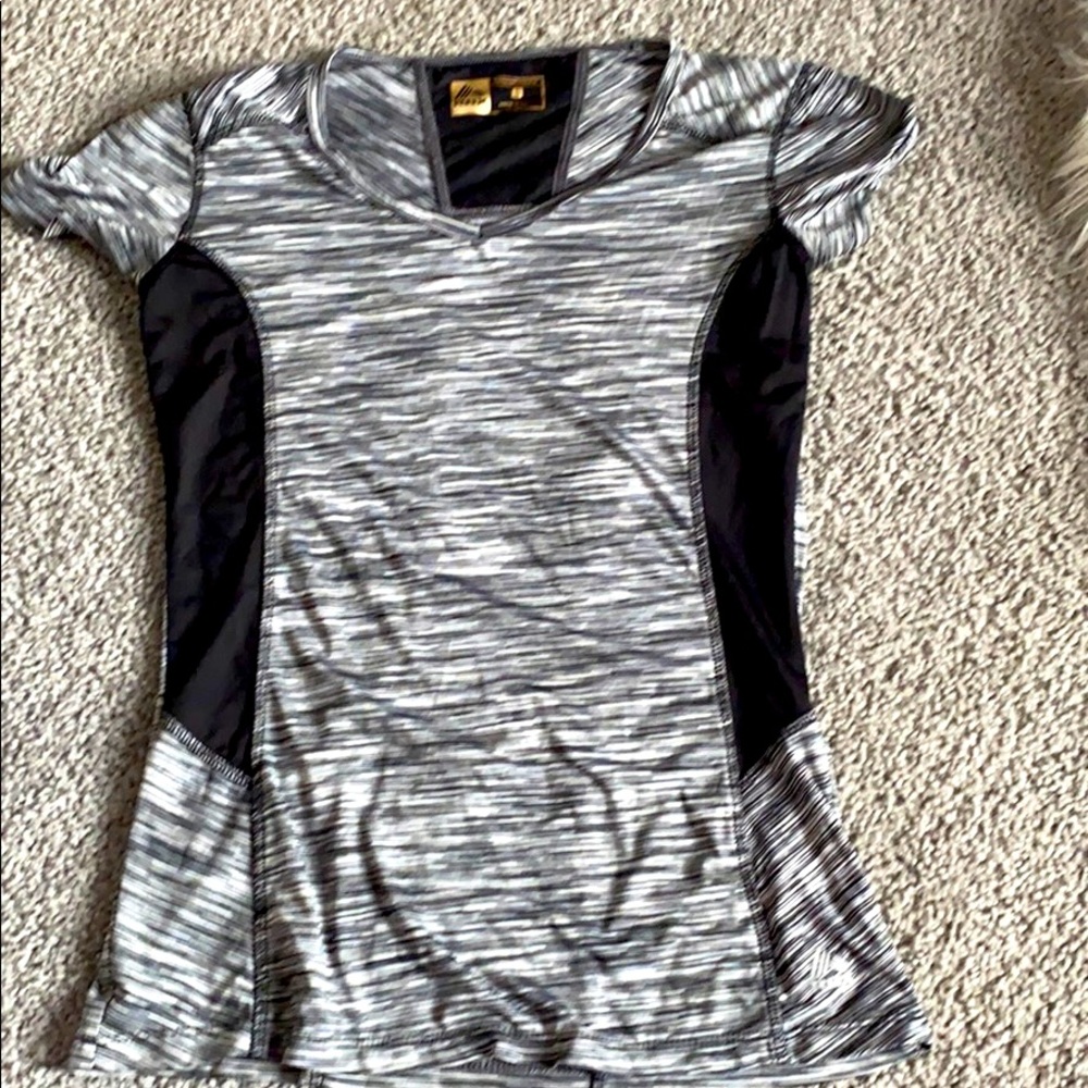 Three short sleeve size small workout tops